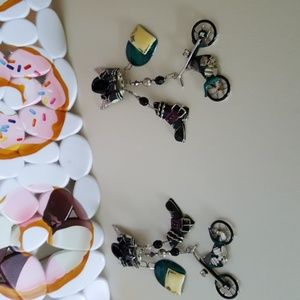 Biker Babe clip on earrings